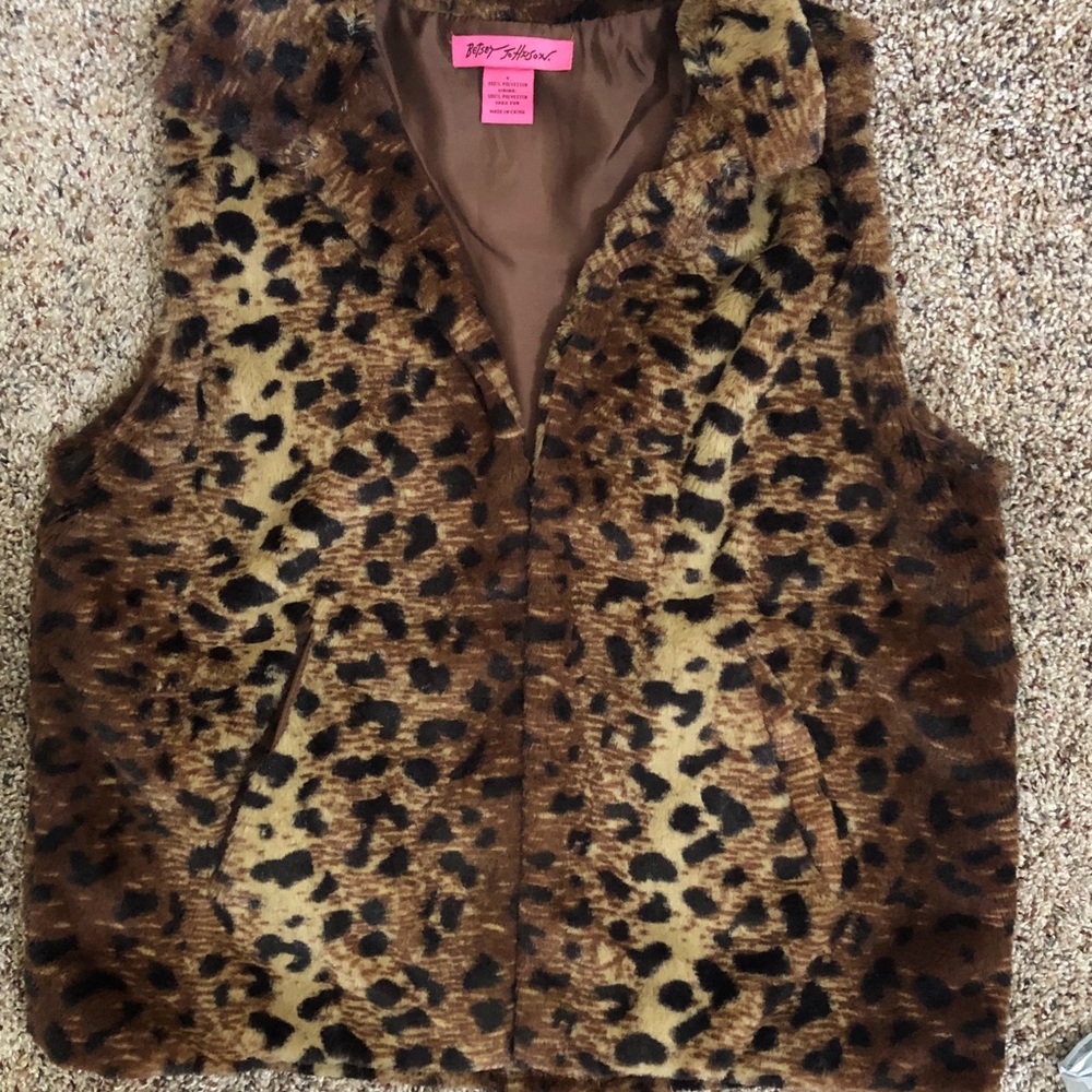 Betsy Johnson leopard vest - Picture 4 of 4